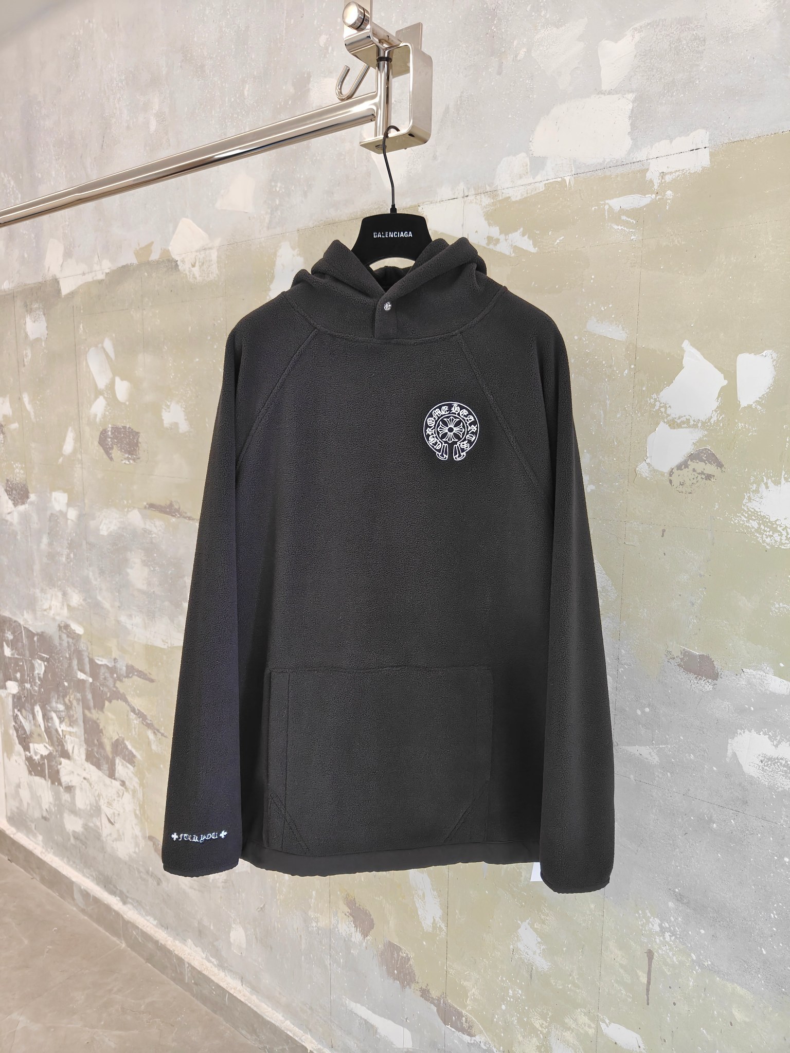 Chrome Hearts雙面拉毛搖粒絨連帽衛衣