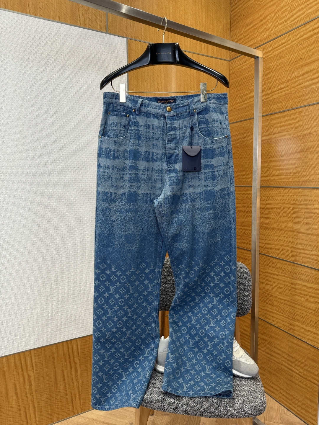 LOUIS VUITTON路易威登提花漸變牛仔長褲