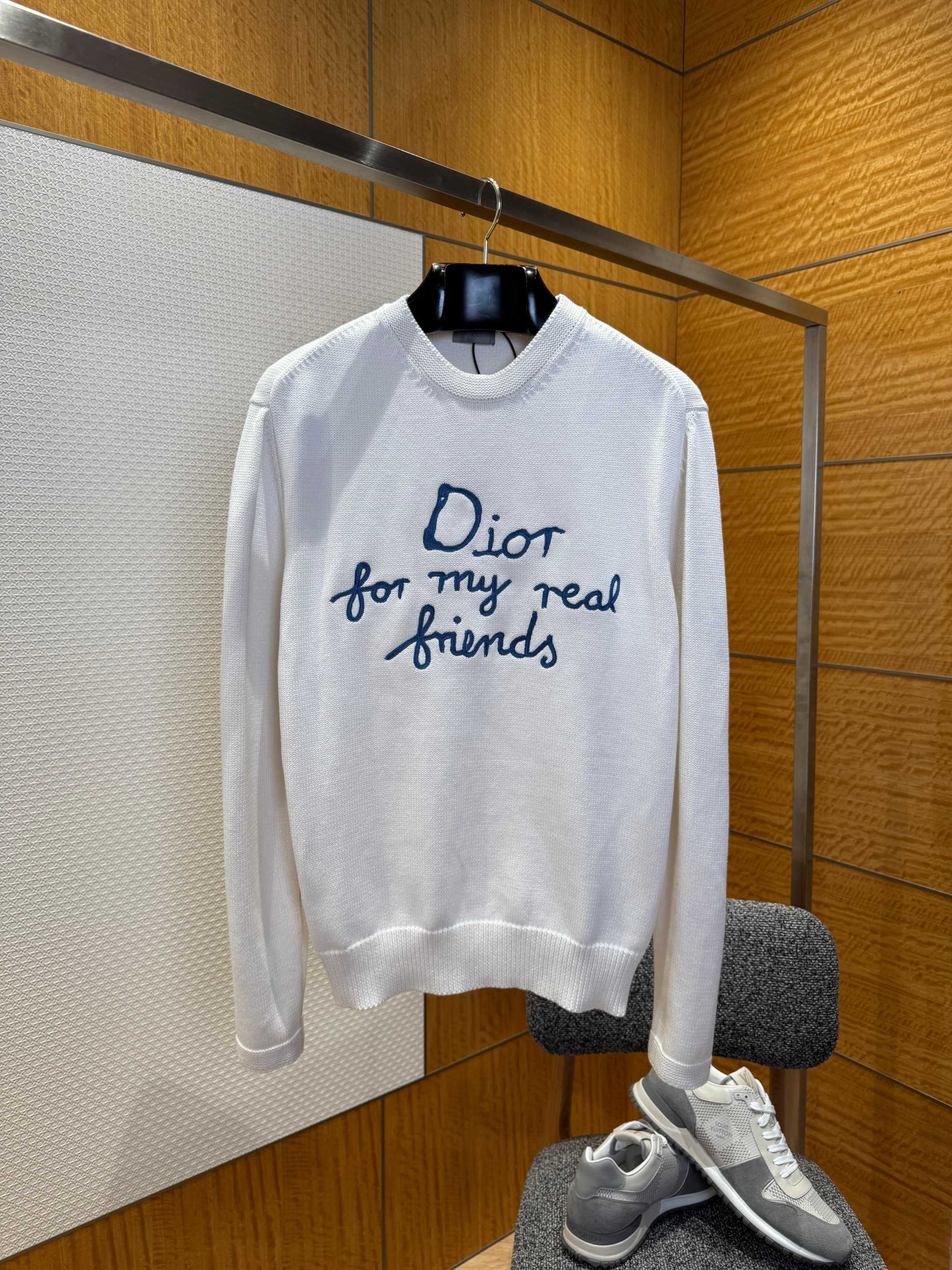 DIOR迪奥刺绣针织圆领套头衫