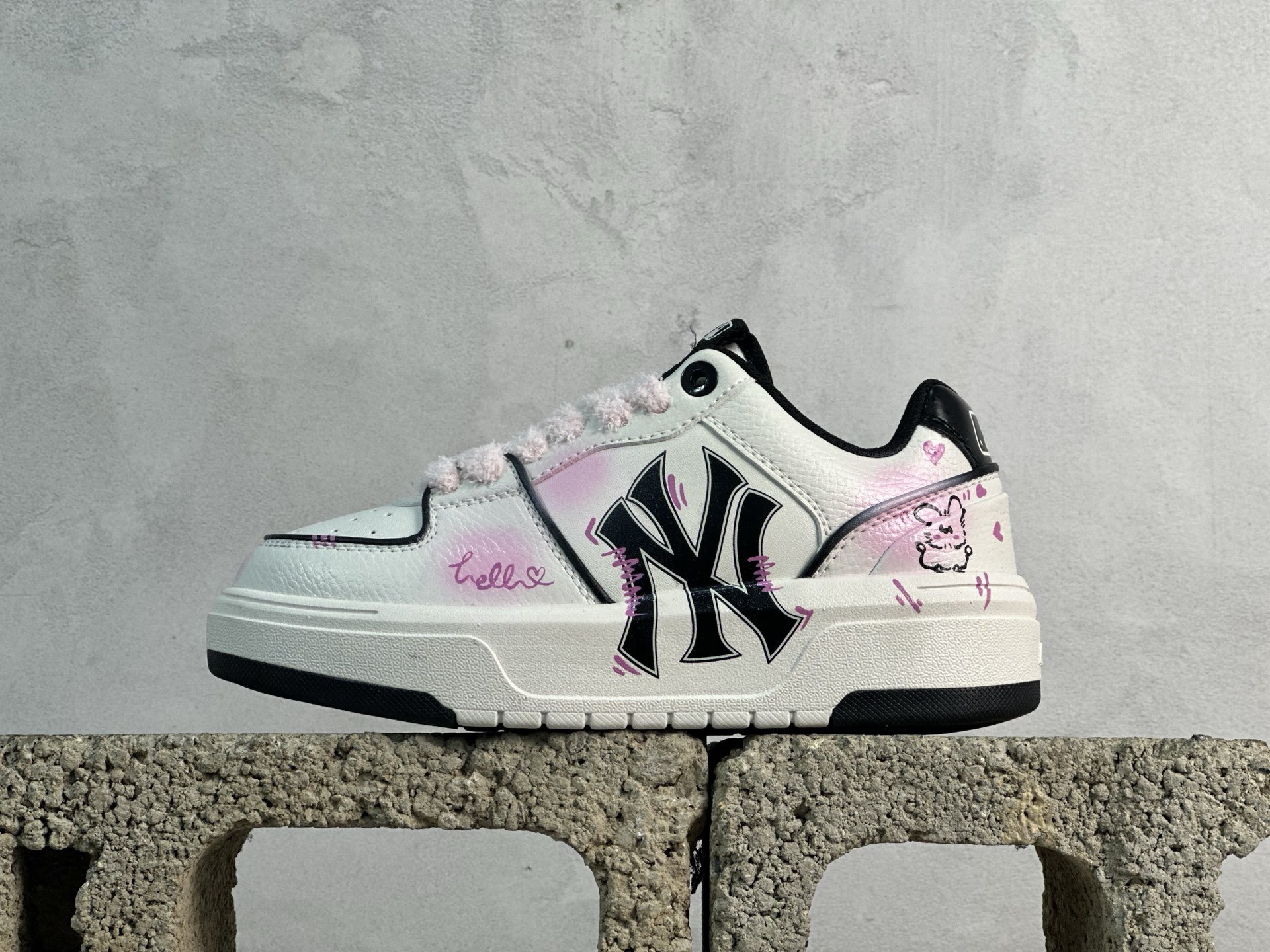 MLB NY 印花網紅學長老爹鞋 定制塗鴉惡作劇