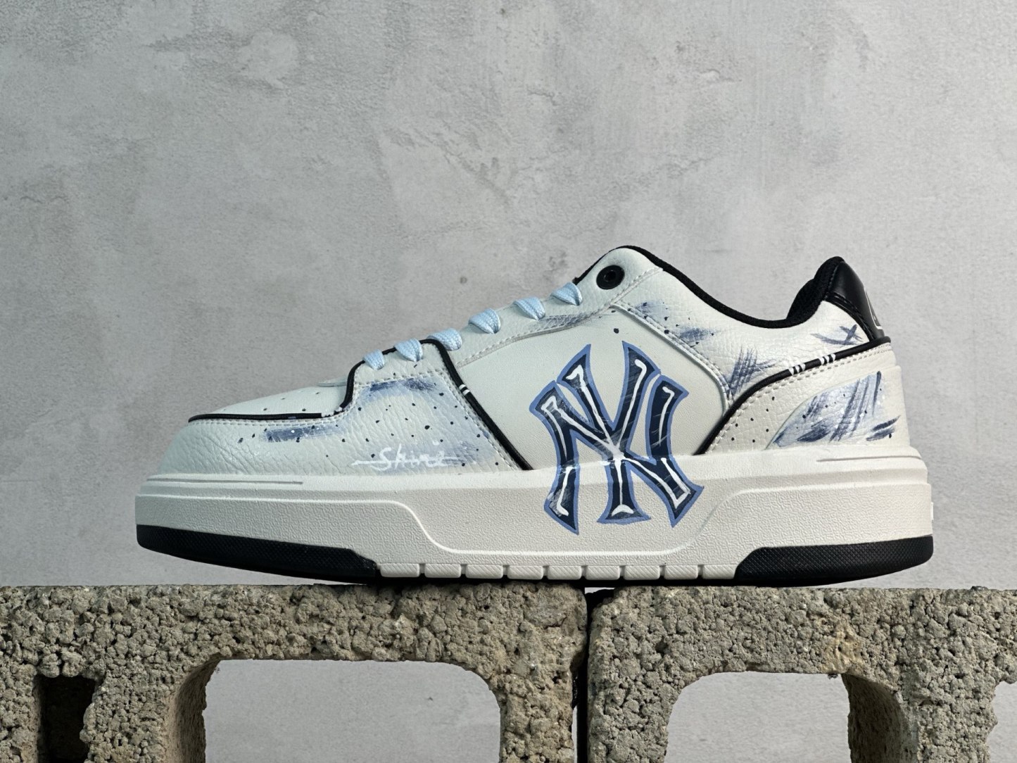 MLB NY 印花網紅學長老爹鞋 定制塗鴉惡作劇