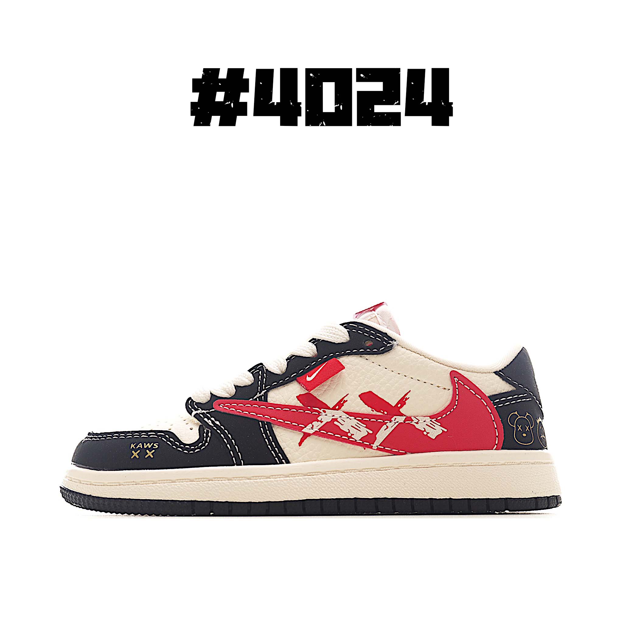 AJ 1倒勾低幫聯名兒童籃球鞋