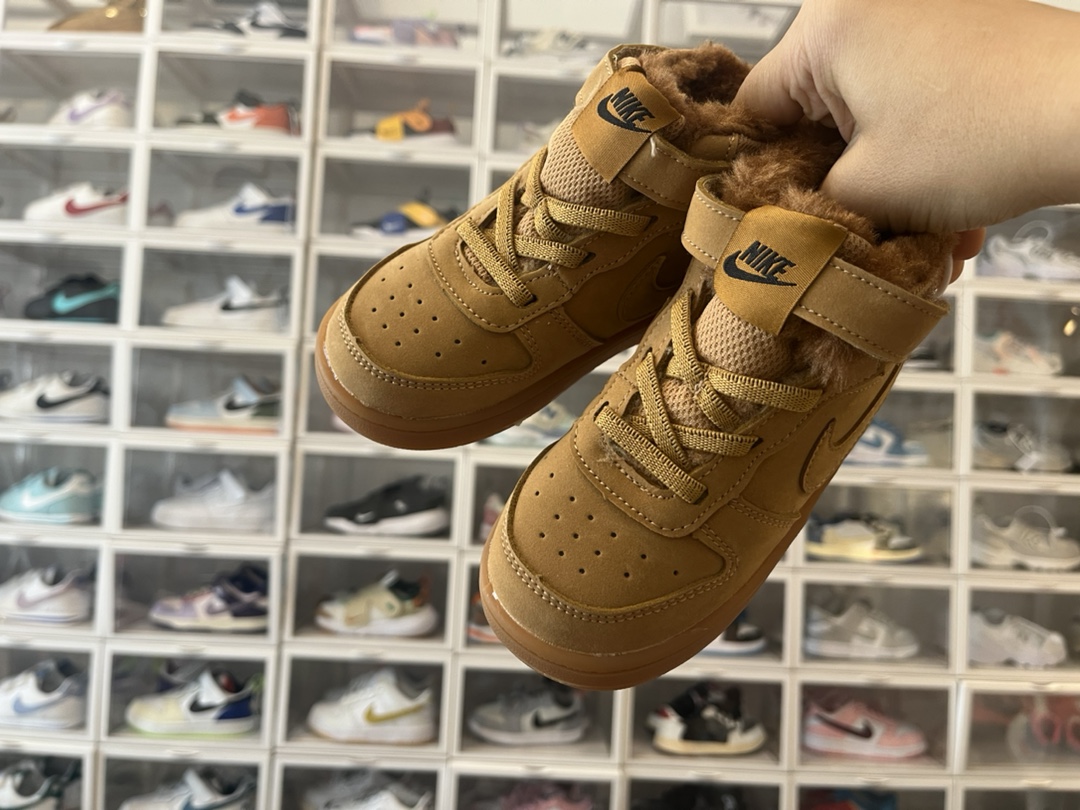 加絨NK SB中幫魔術貼兒童板鞋