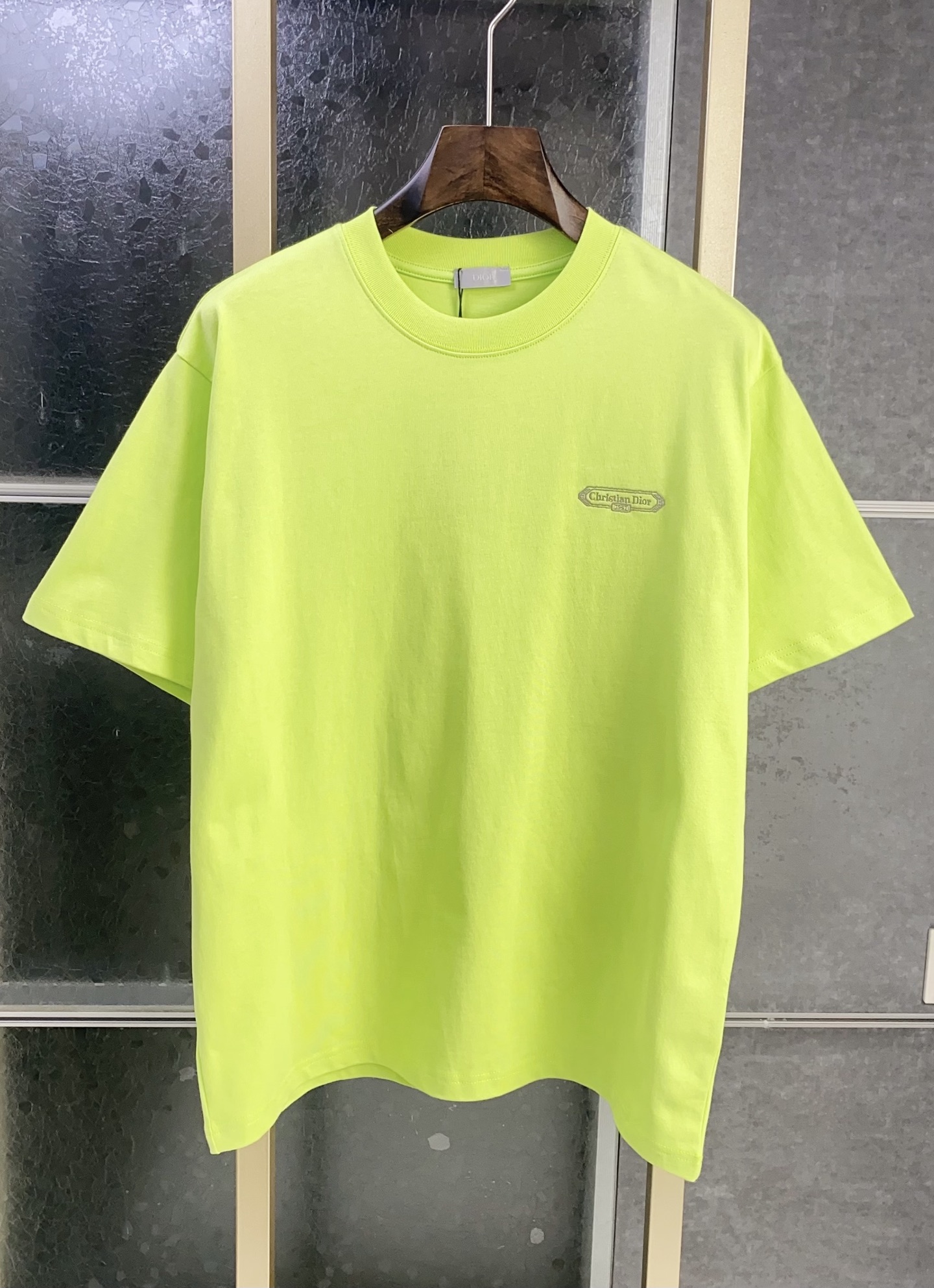 Dior/迪奧 刺繡字母條形徽標圓領短袖T恤