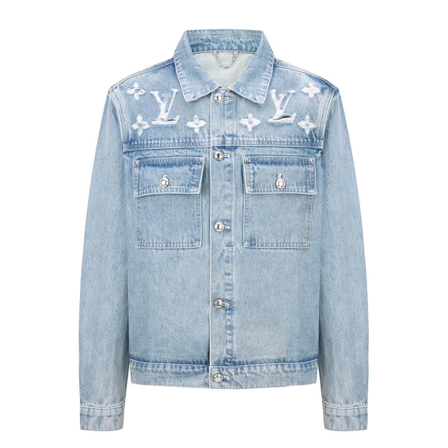LOUIS VUITTON 水洗磨破牛仔外套