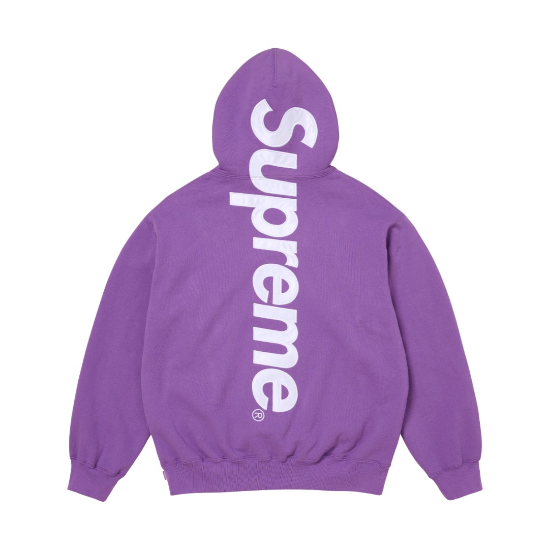 Supreme Satin 貼布刺繡LOGO 連帽衛衣