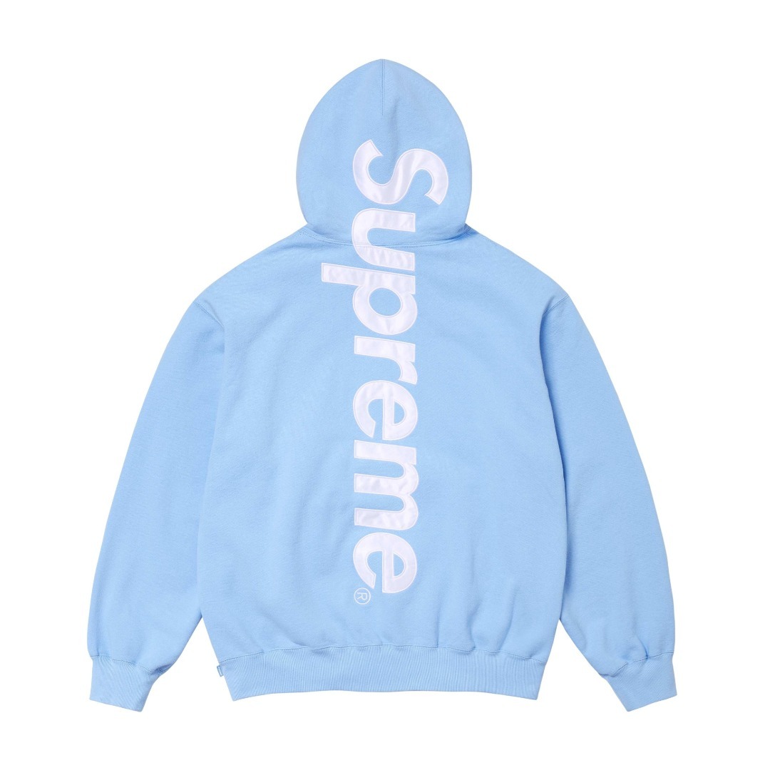 Supreme Satin 貼布刺繡LOGO 連帽衛衣