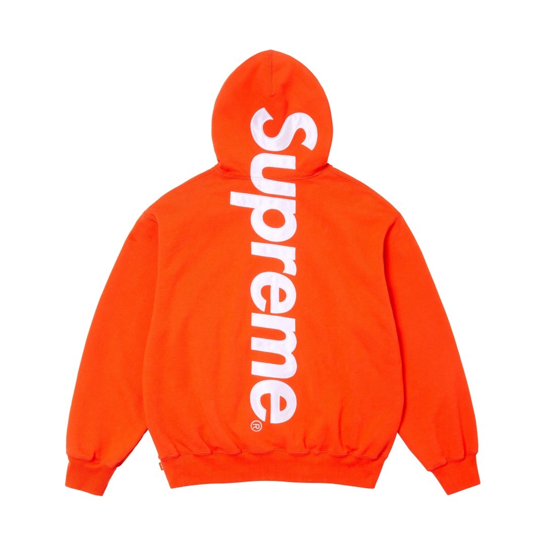 Supreme Satin 貼布刺繡LOGO 連帽衛衣