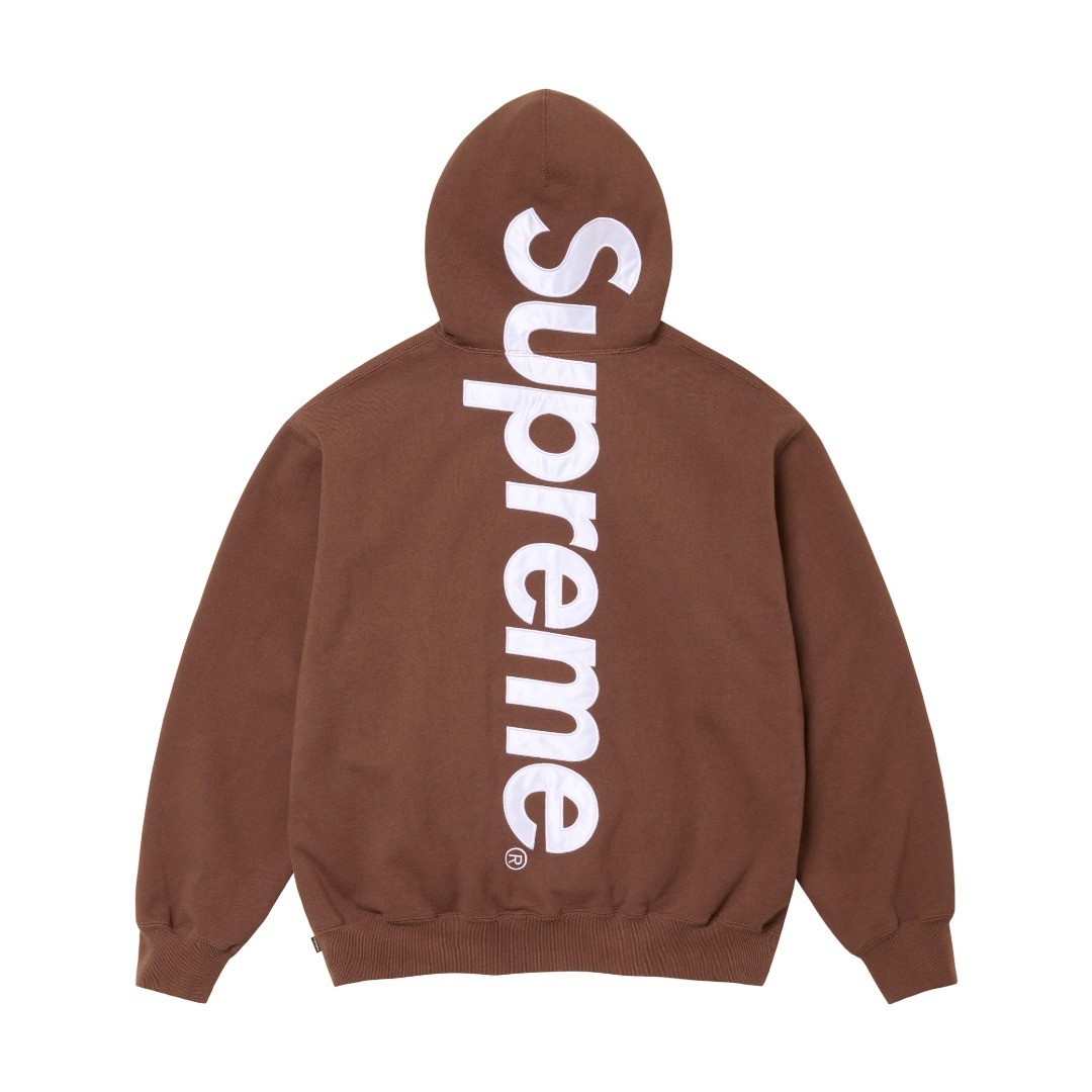 Supreme Satin 貼布刺繡LOGO 連帽衛衣