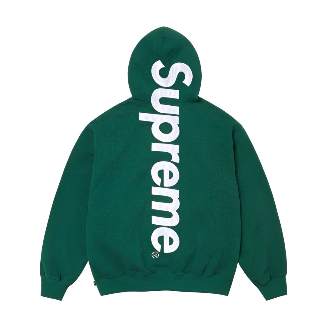 Supreme Satin 貼布刺繡LOGO 連帽衛衣