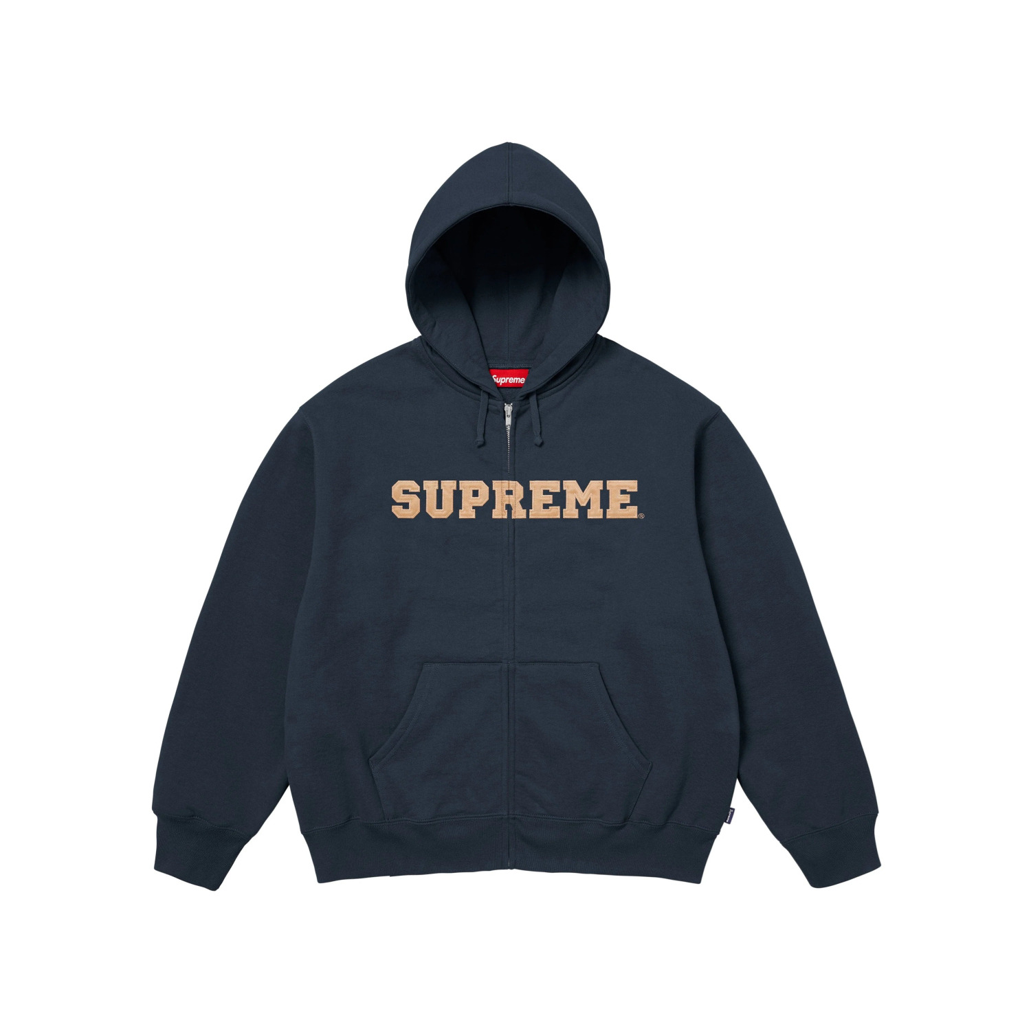 Supreme 25FW COLLEGIATE APPLIQUE HOODED 拉鍊開衫衛衣