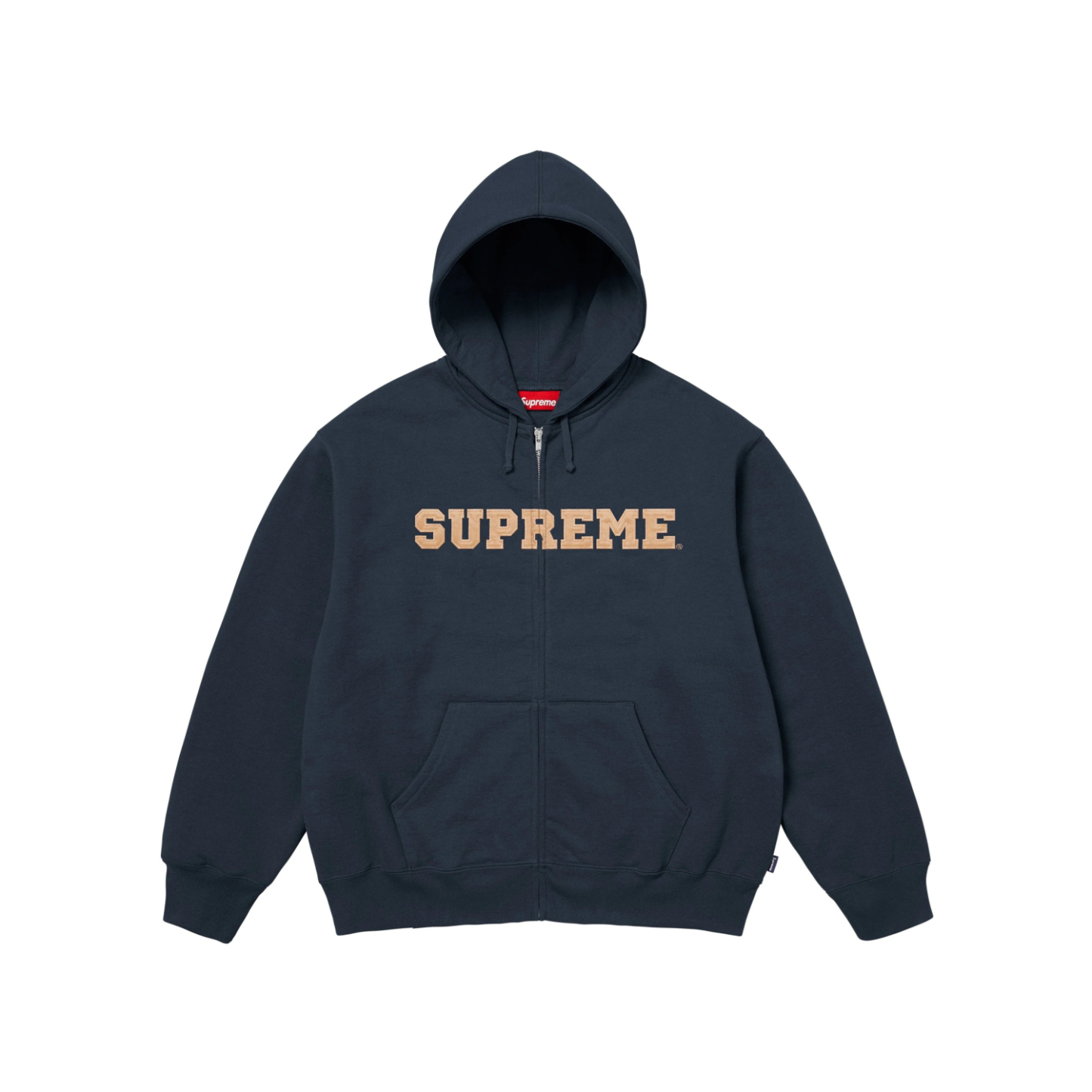 Supreme 25FW COLLEGIATE APPLIQUE HOODED 拉鍊開衫衛衣