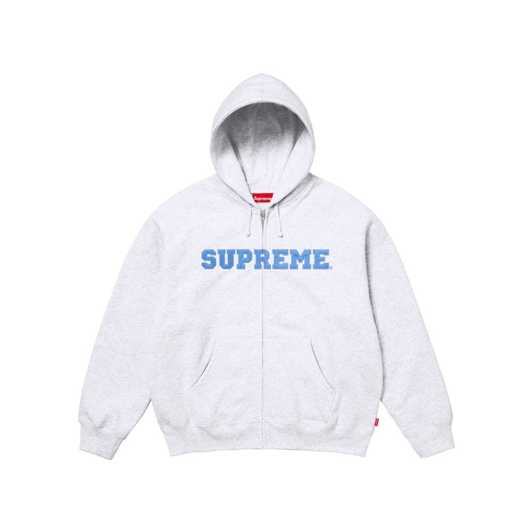 Supreme 25FW COLLEGIATE APPLIQUE HOODED 拉鍊開衫衛衣