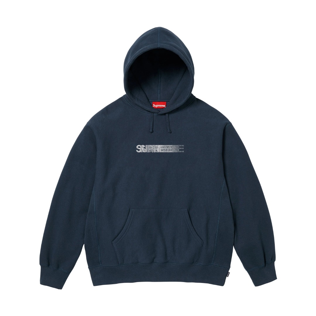 Supreme Swarovsk MOTION LOGO 連帽運動衫 幻影logo 施華洛世奇聯名水晶燙鑽帽衫加絨連帽衛衣