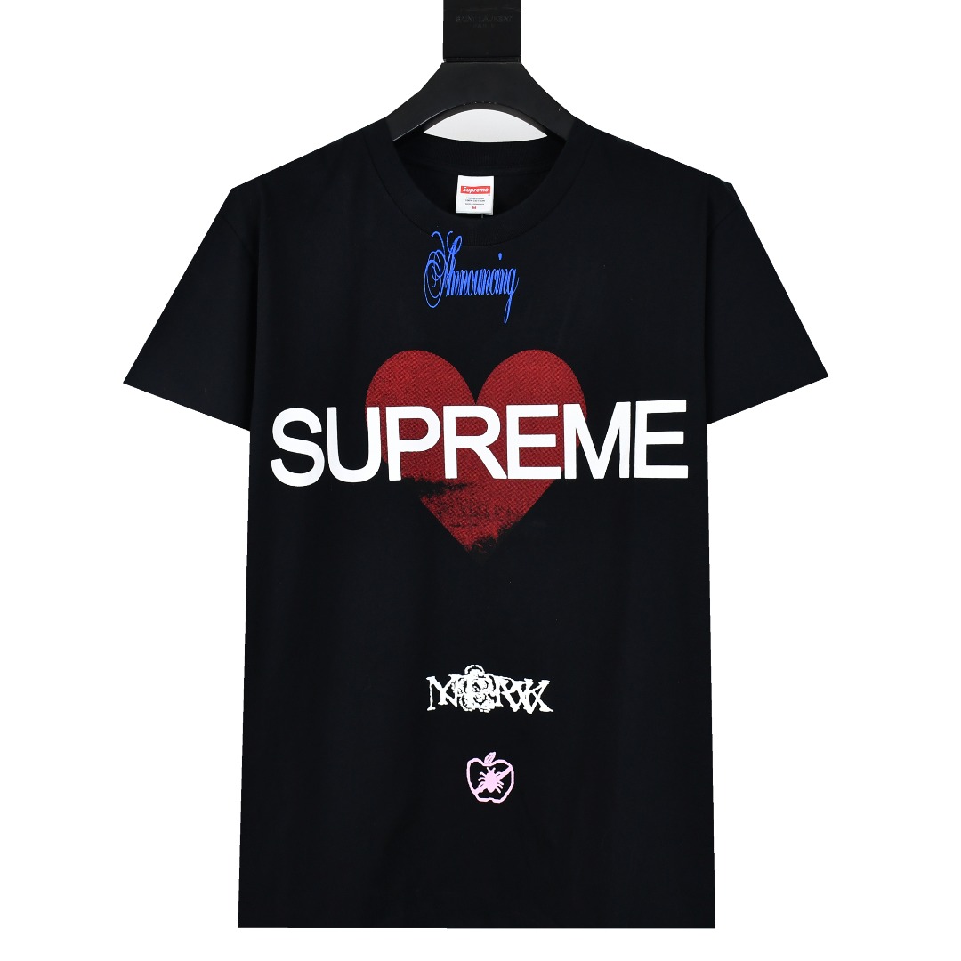 Supreme 25ss 公布 愛心Logo印花短袖T恤