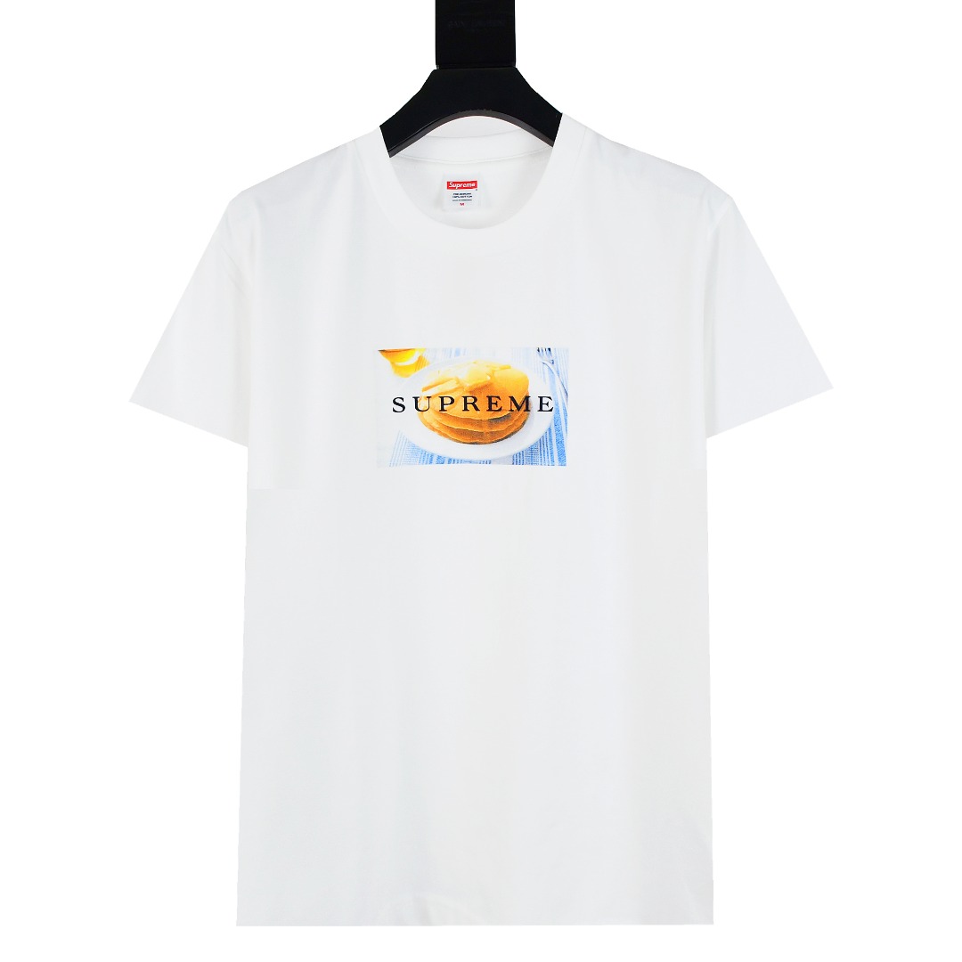  Supreme 25ss Pancakes Tee 薄餅鬆餅Logo 短袖T恤
