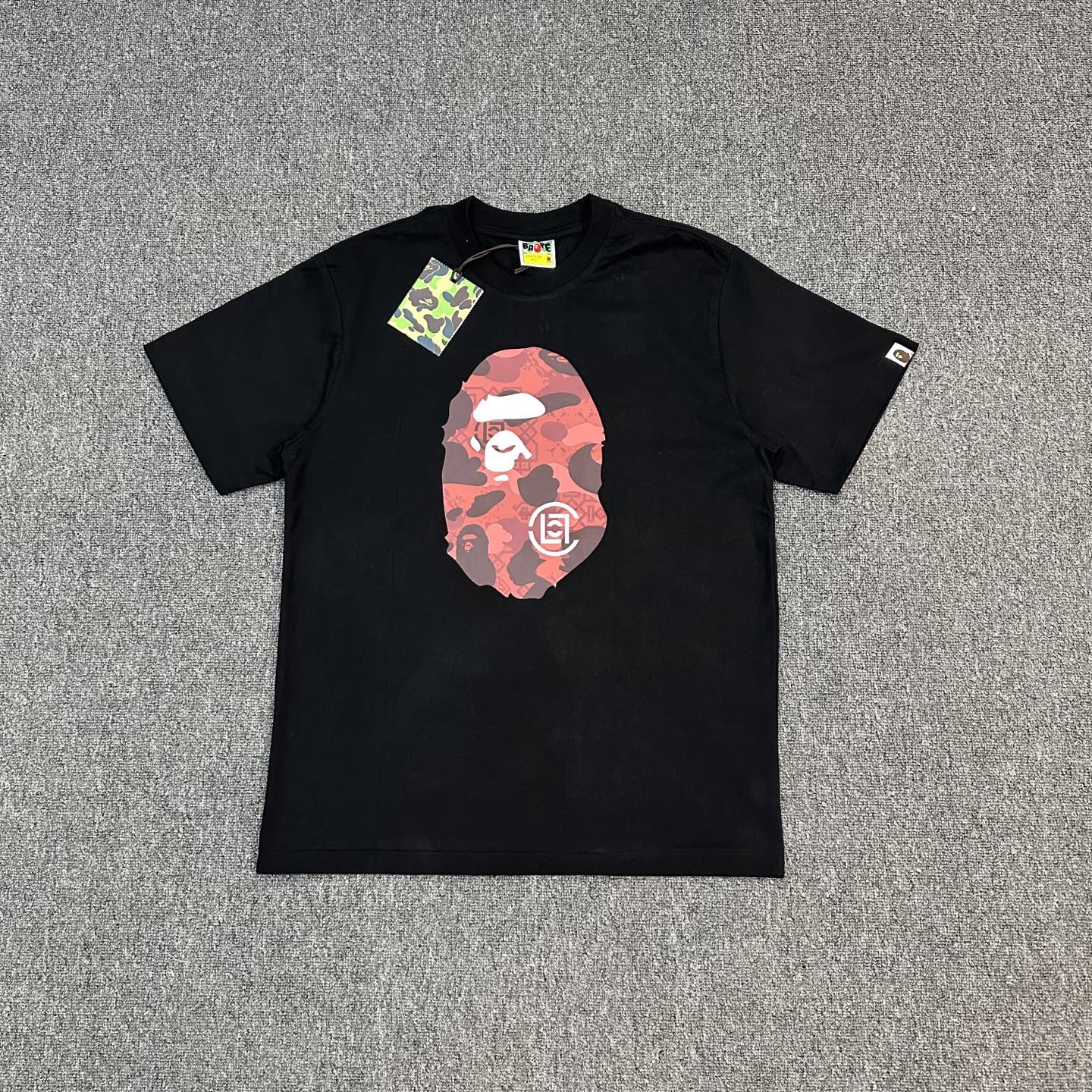 P89 XX119 BAPE x CLOT 聯名款 SS25 胸前迷彩圖案圓領短袖