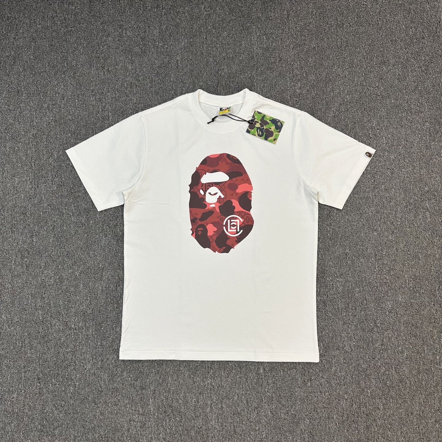 P89 XX119 BAPE x CLOT 聯名款 SS25 胸前迷彩圖案圓領短袖