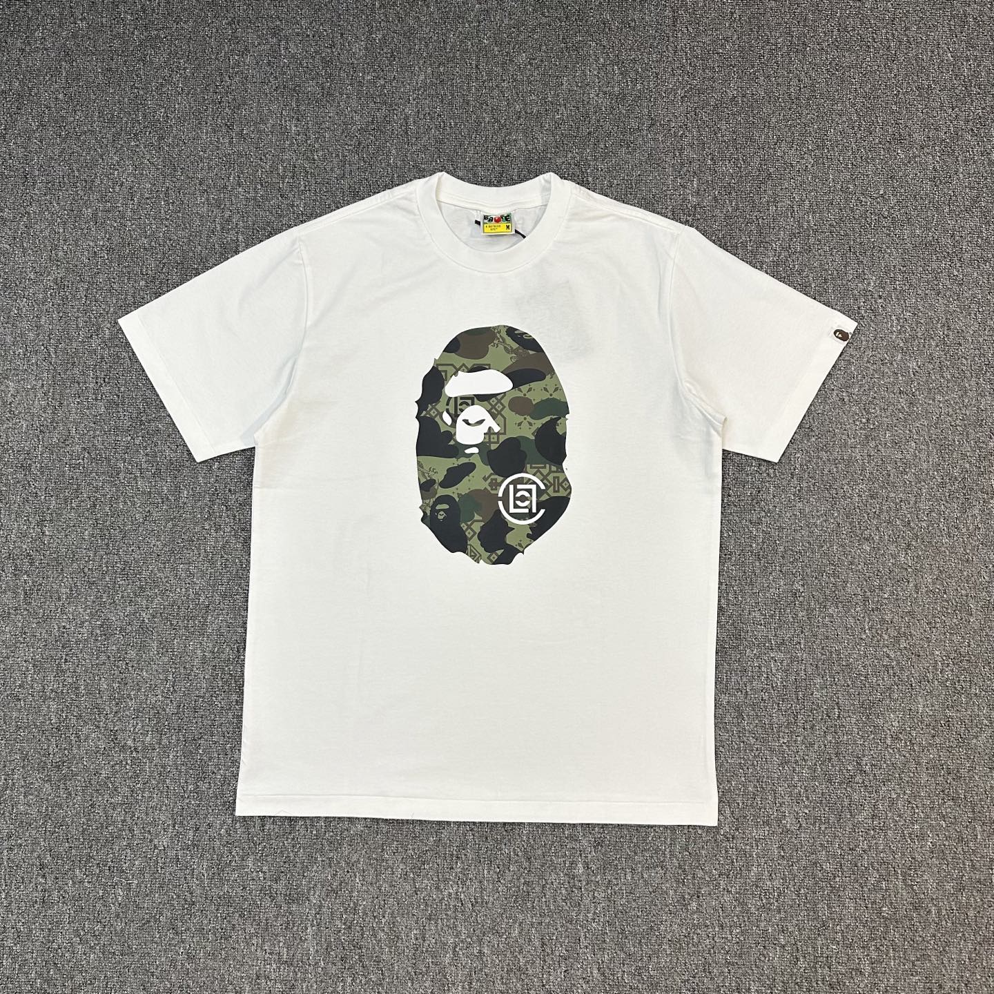 P89 XX119 BAPE x CLOT 聯名款 SS25 胸前迷彩圖案圓領短袖