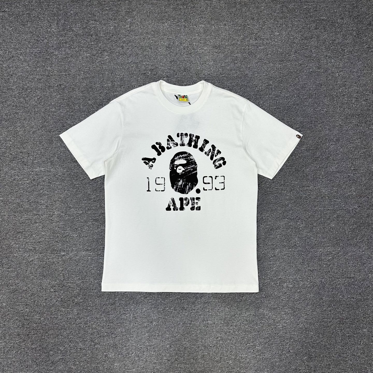 P89 XX218 BAPE 猿人頭字母1993數字印花短袖T恤