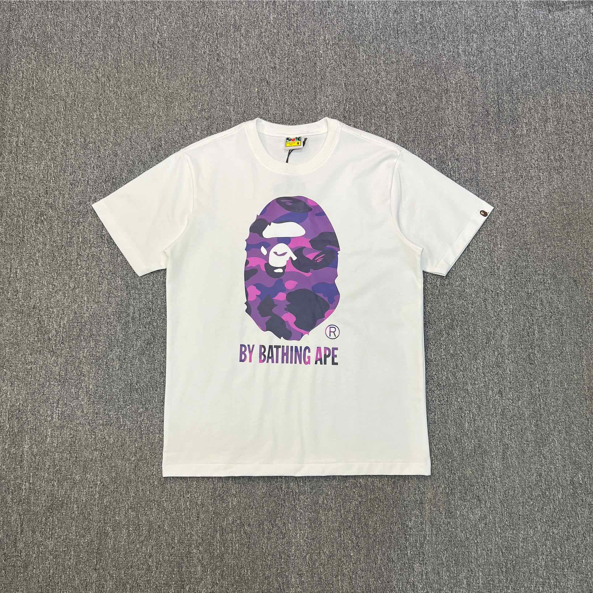 P89 XX081 BAPE迷彩大猿人頭字母印花短袖T恤