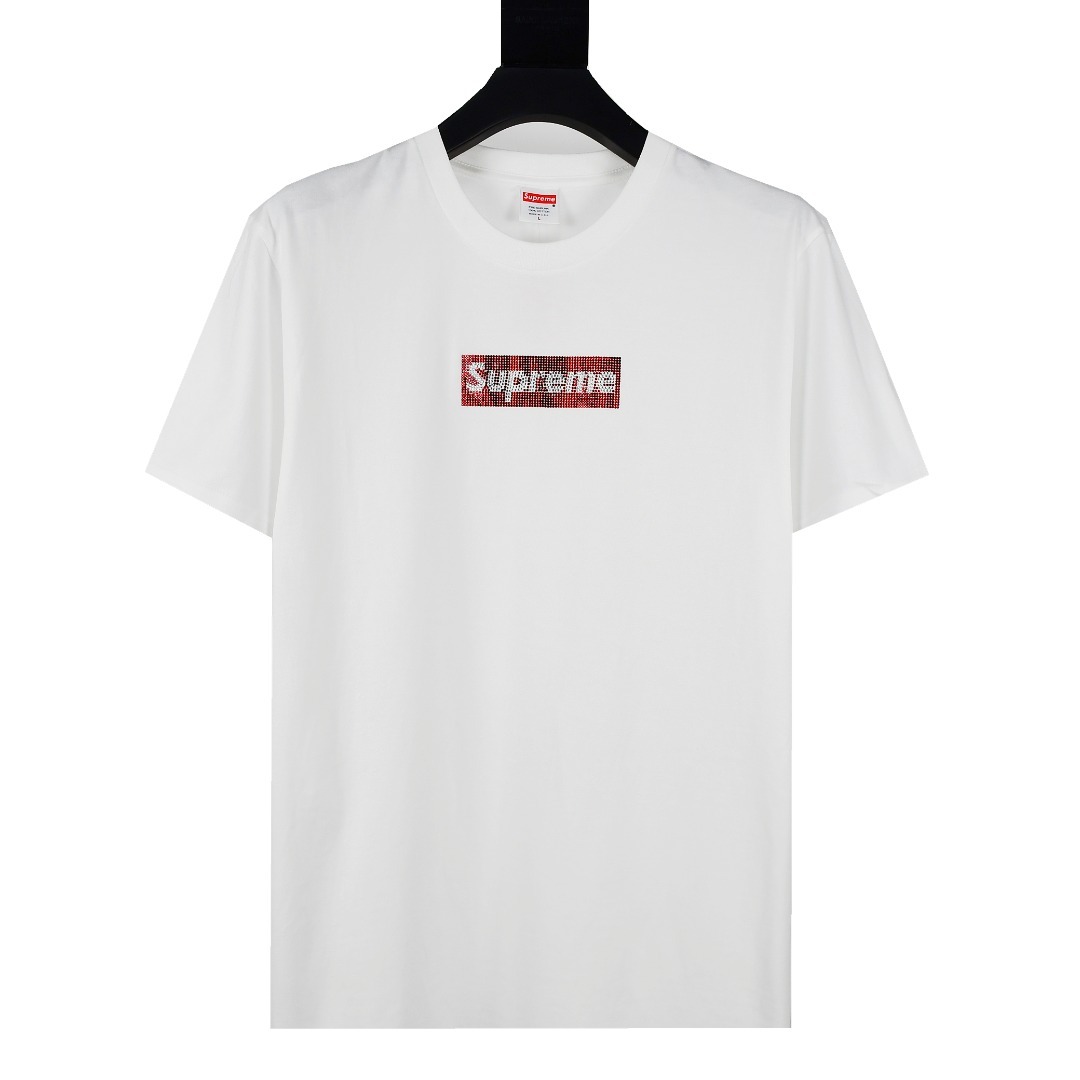 Supreme Swarovski Box Logo Tee 25週年 施華洛世奇短袖T恤