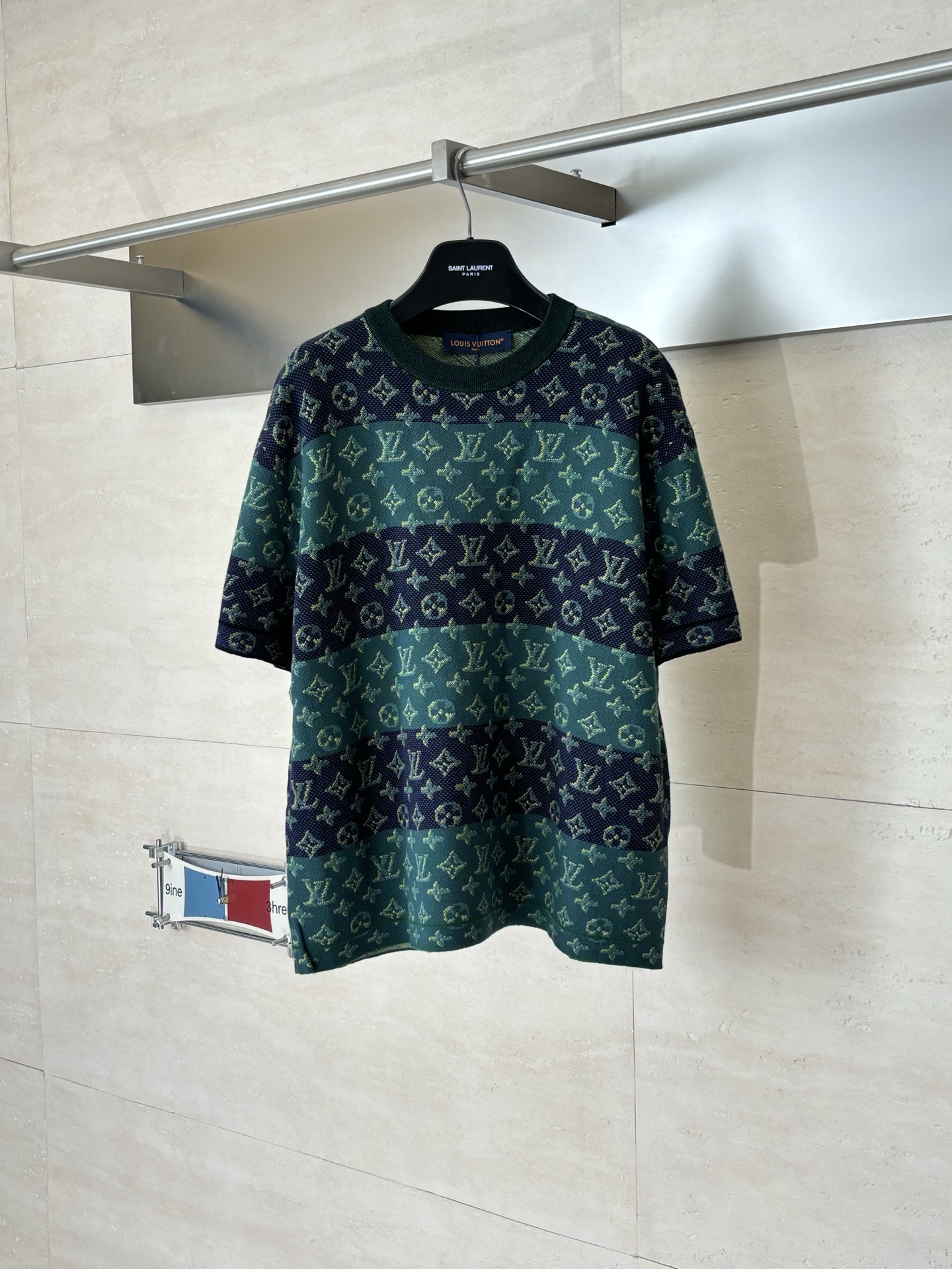 1V/路易 SS26 Monogram老花滿印提花針織圓領短袖T恤