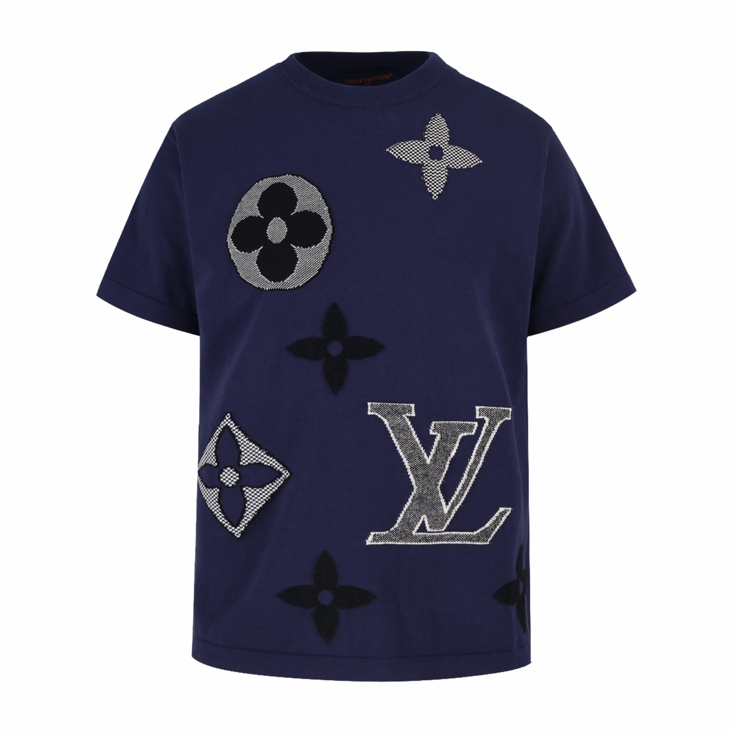 1V老花嵌花針織短袖