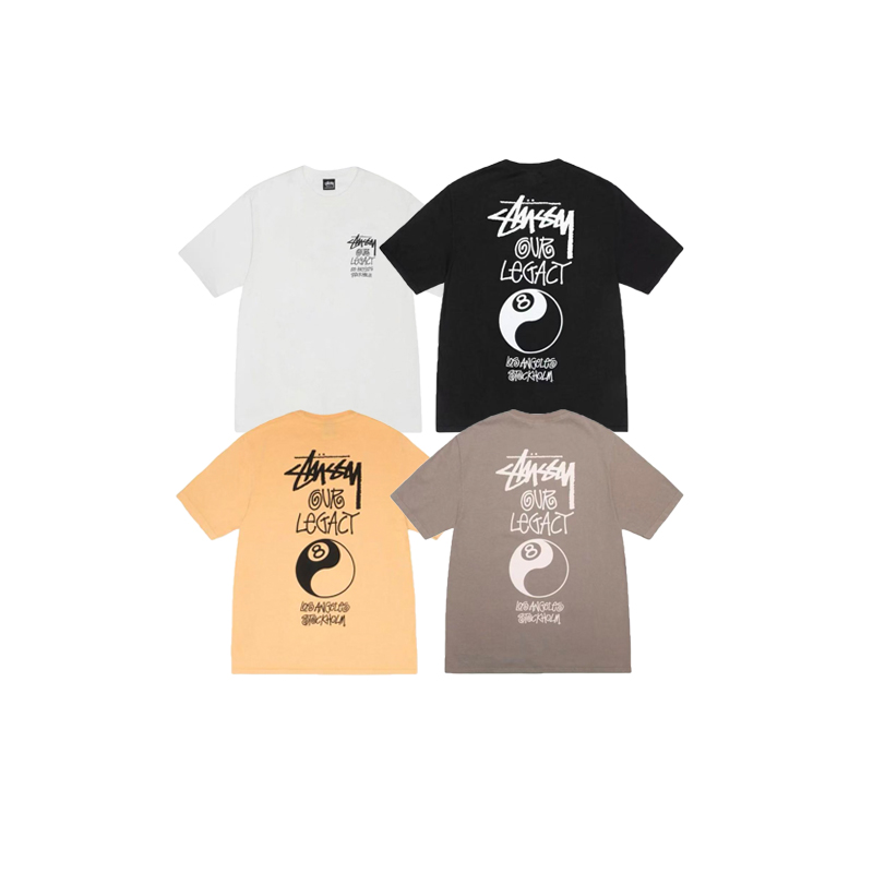 STUSSY斯圖西 SS26 八卦八號球印花短袖T恤男女同款