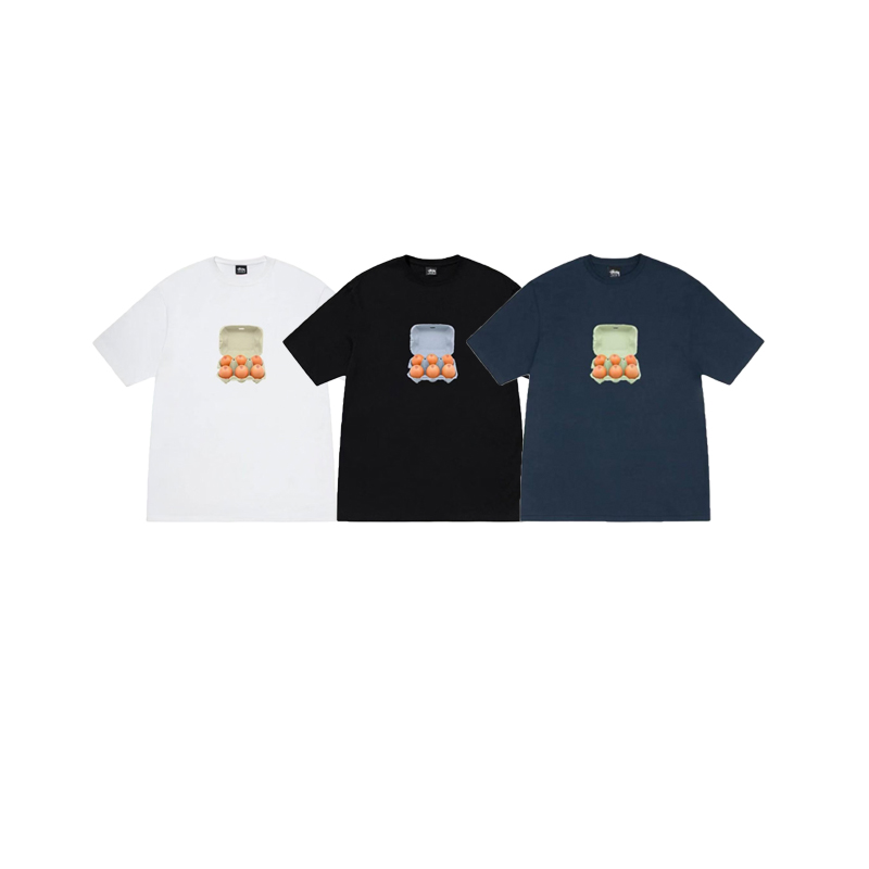 STUSSY斯圖西 SS26 雞蛋印花短袖T恤男女同款