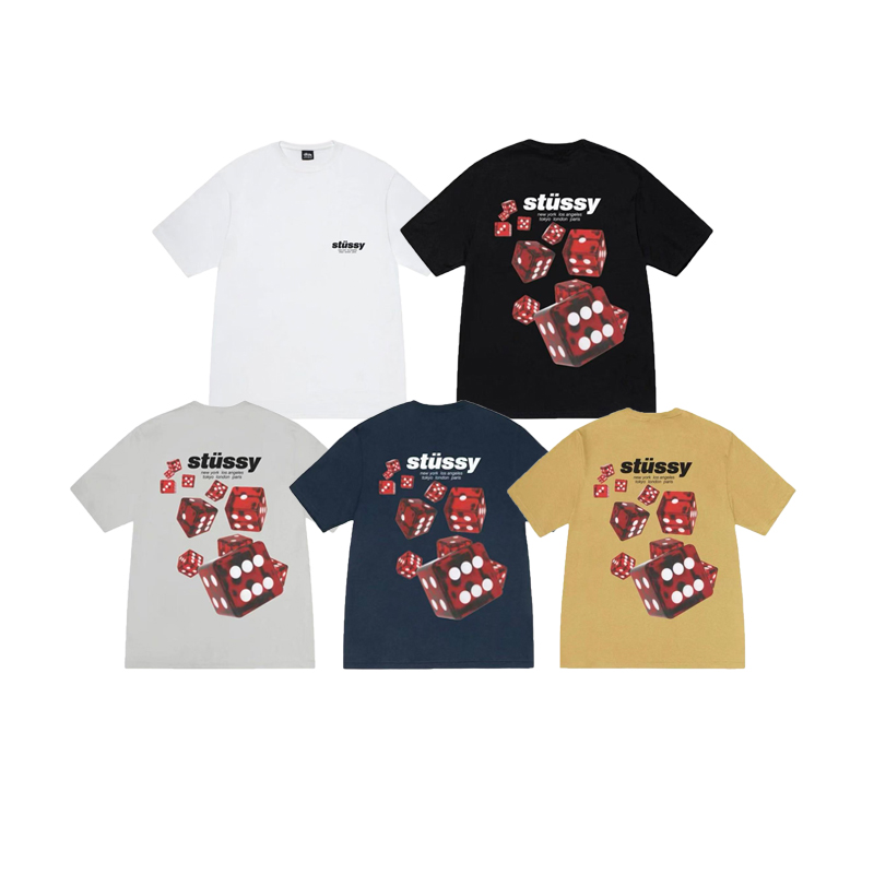 STUSSY斯圖西 SS26 多重骰子印花短袖T恤男女同款