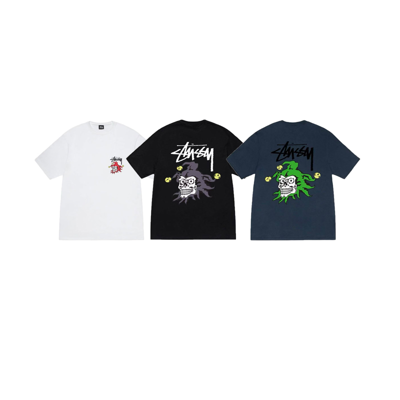 STUSSY斯圖西 SS26 小丑印花短袖T恤男女同款