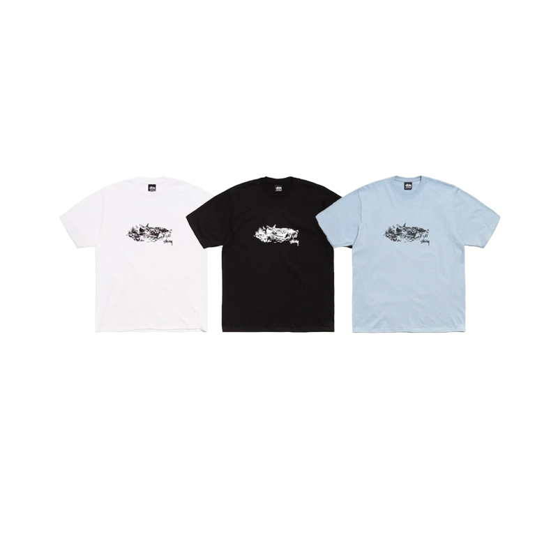 STUSSY斯圖西 SS26 狐狸印花短袖T恤男女同款