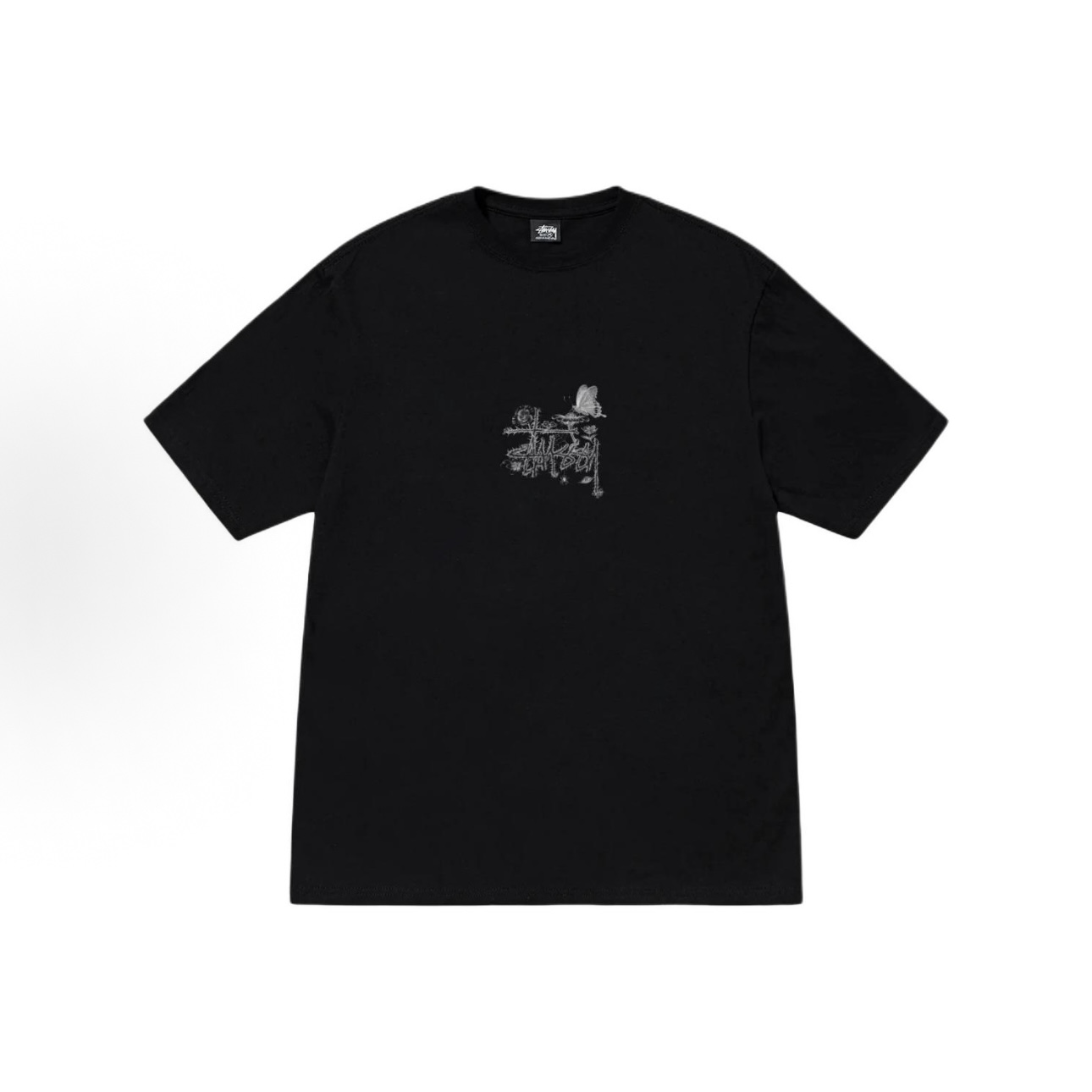 STUSSY斯圖西 SS26 蝴蝶印花短袖T恤男女同款