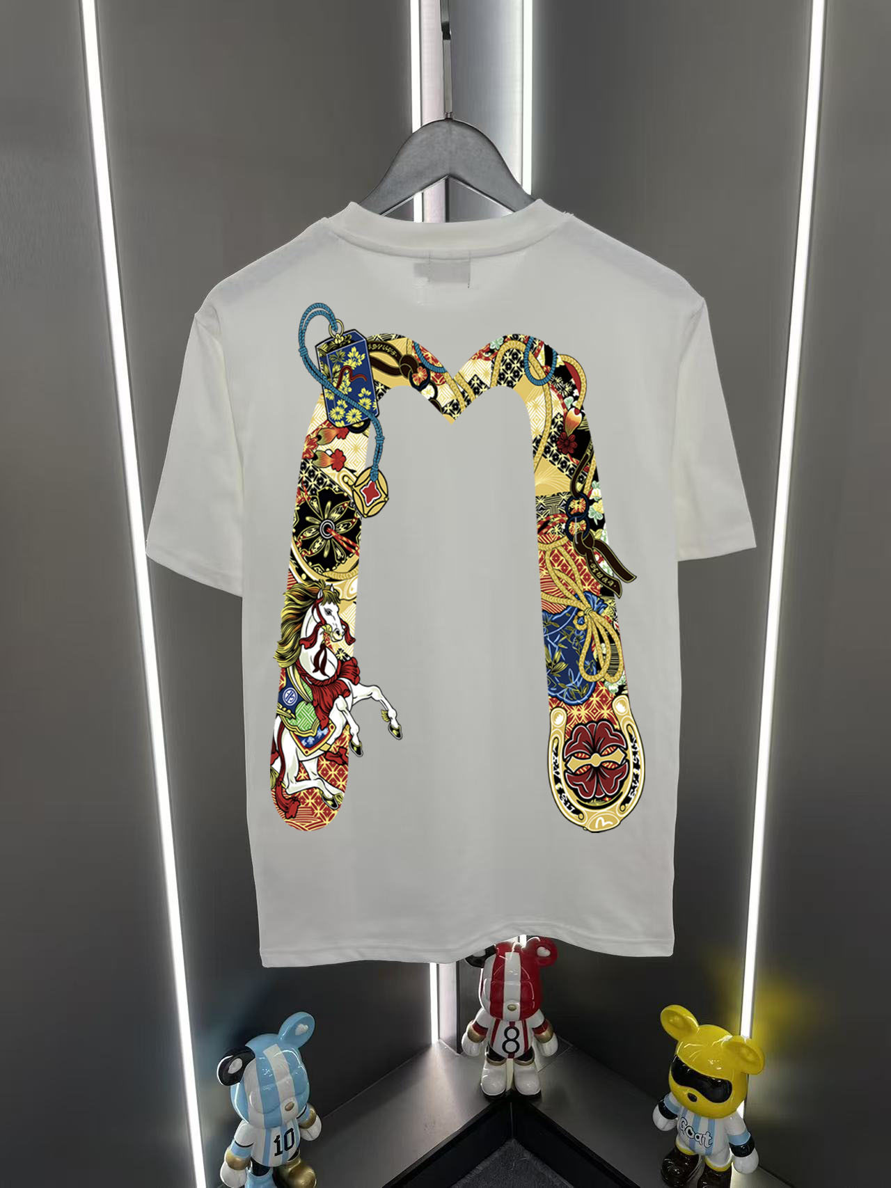 Evisu福神2026新款海鷗大m馬年印花休閒寬鬆圓領短袖T恤