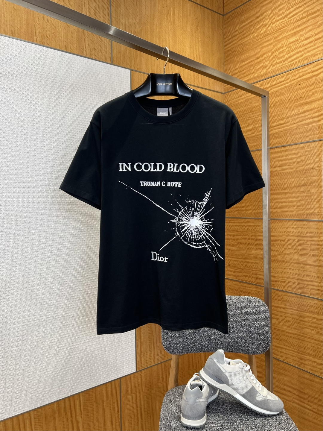 DIOR 迪奧字母刺繡印花圓領短袖T恤