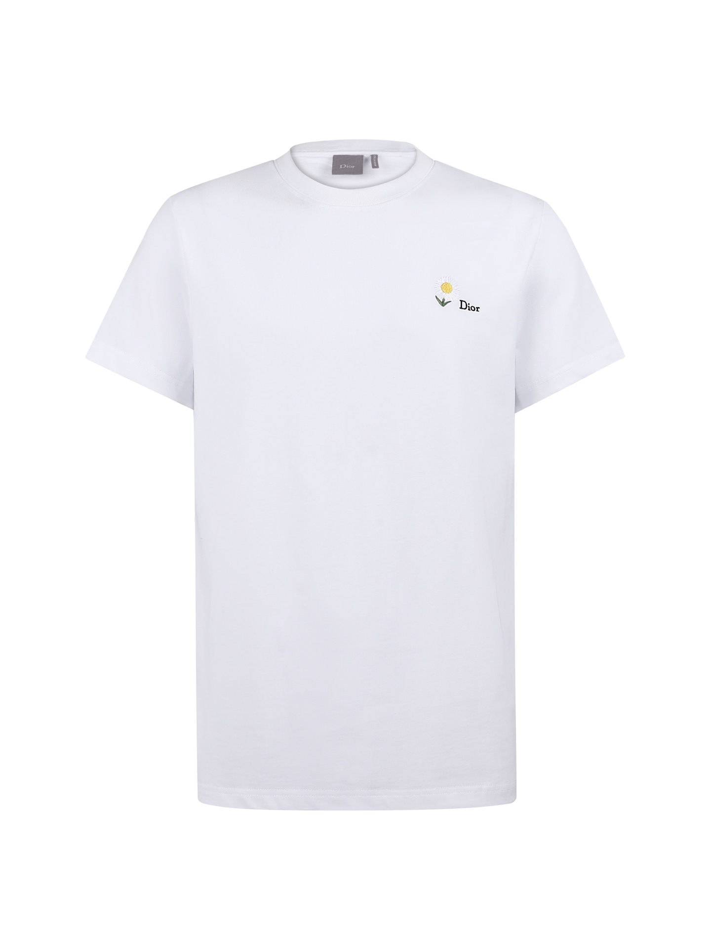DIOR 26SS棉質雛菊刺繡圓領T恤