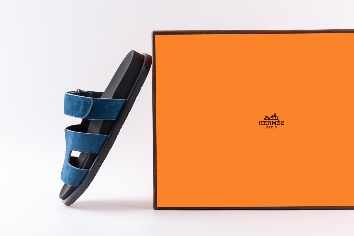 Hermes愛馬仕lzmir 二舅拖鞋H拖 青藍