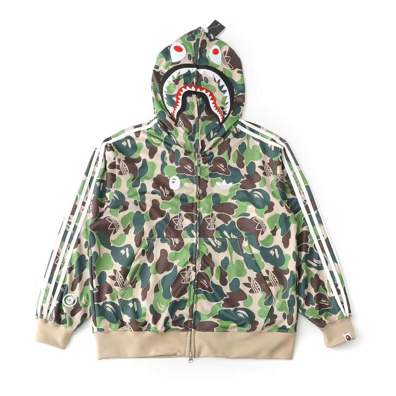  adidas originals × BAPE 联名款 SHARK TRACK HOODIE JACKET 