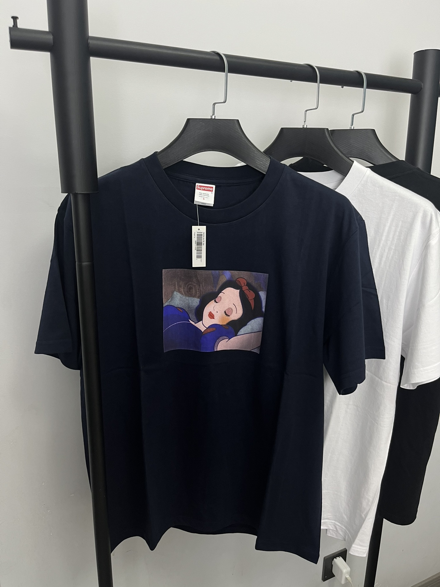 Supreme Snow Tee 白雪公主印美式潮流T恤 黑色 藏青 白色