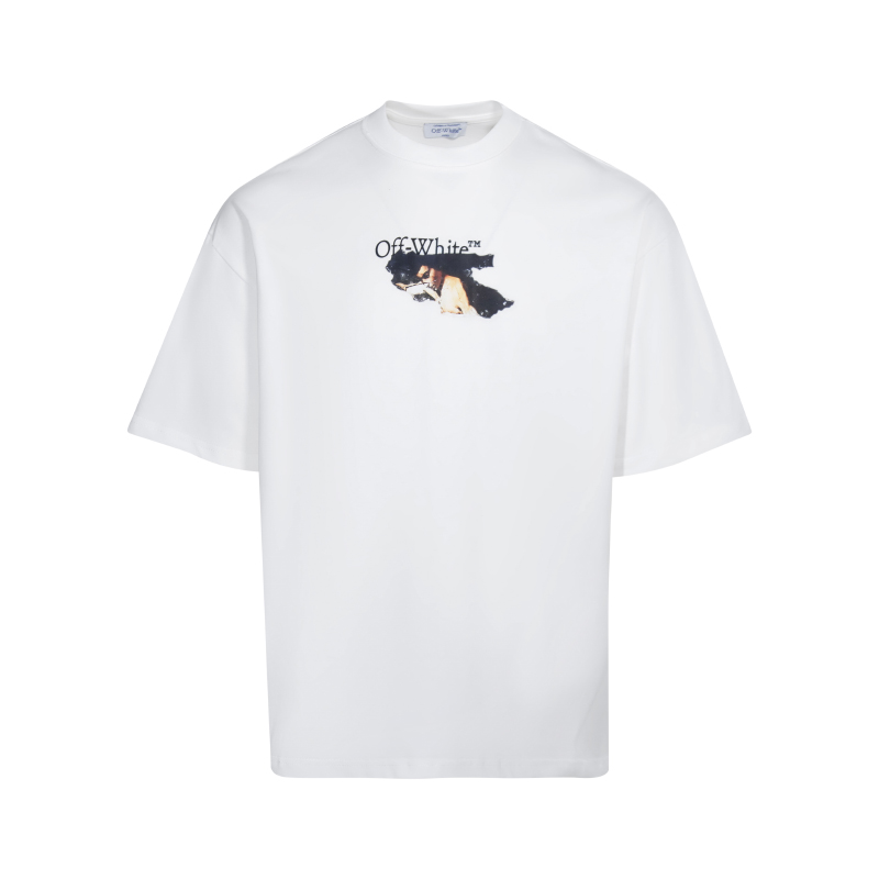 OFF-WHITE OW26ss 人物标语箭头印花短袖Tee