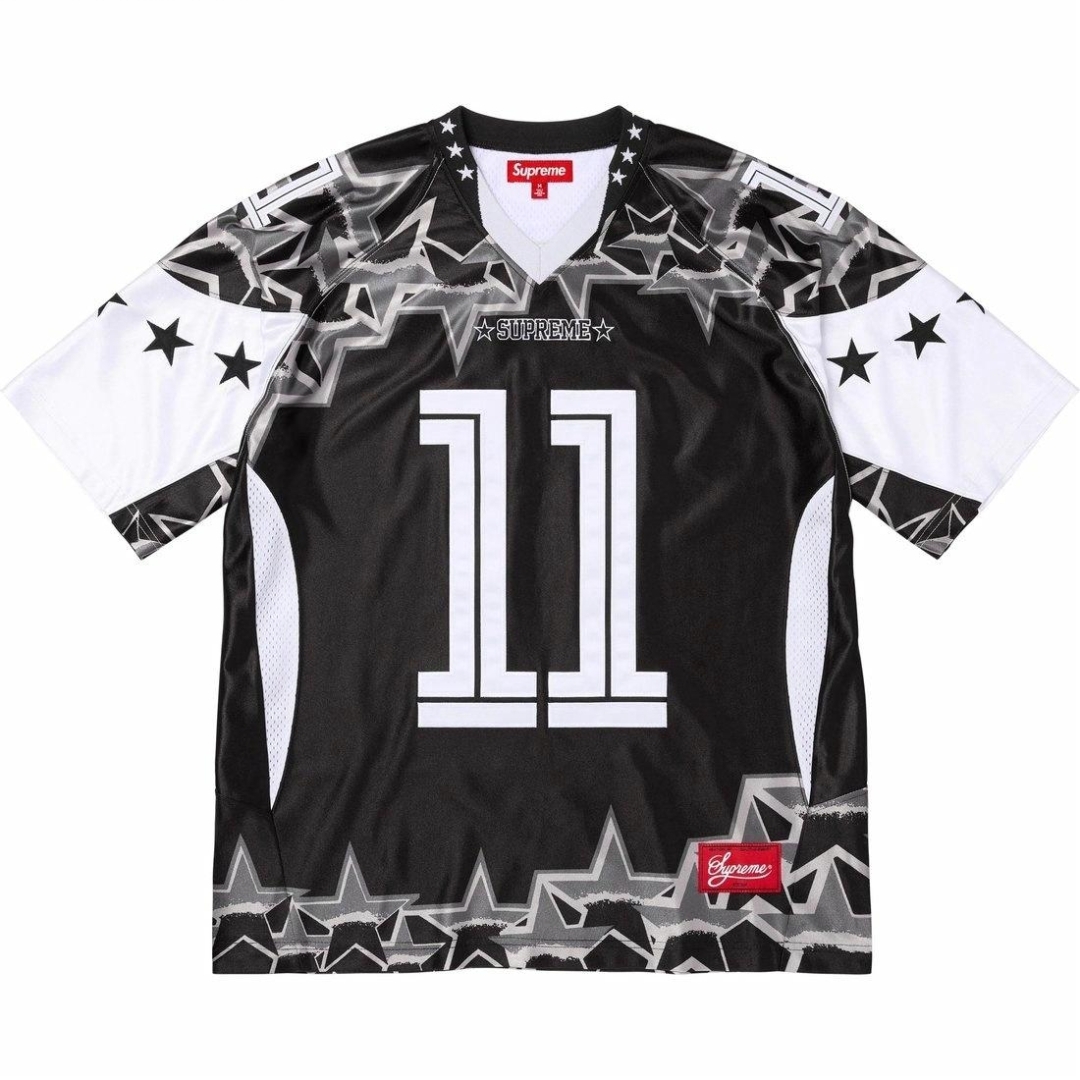 Supreme SS25 WEEK1 刺绣徽标logo短袖足球衣