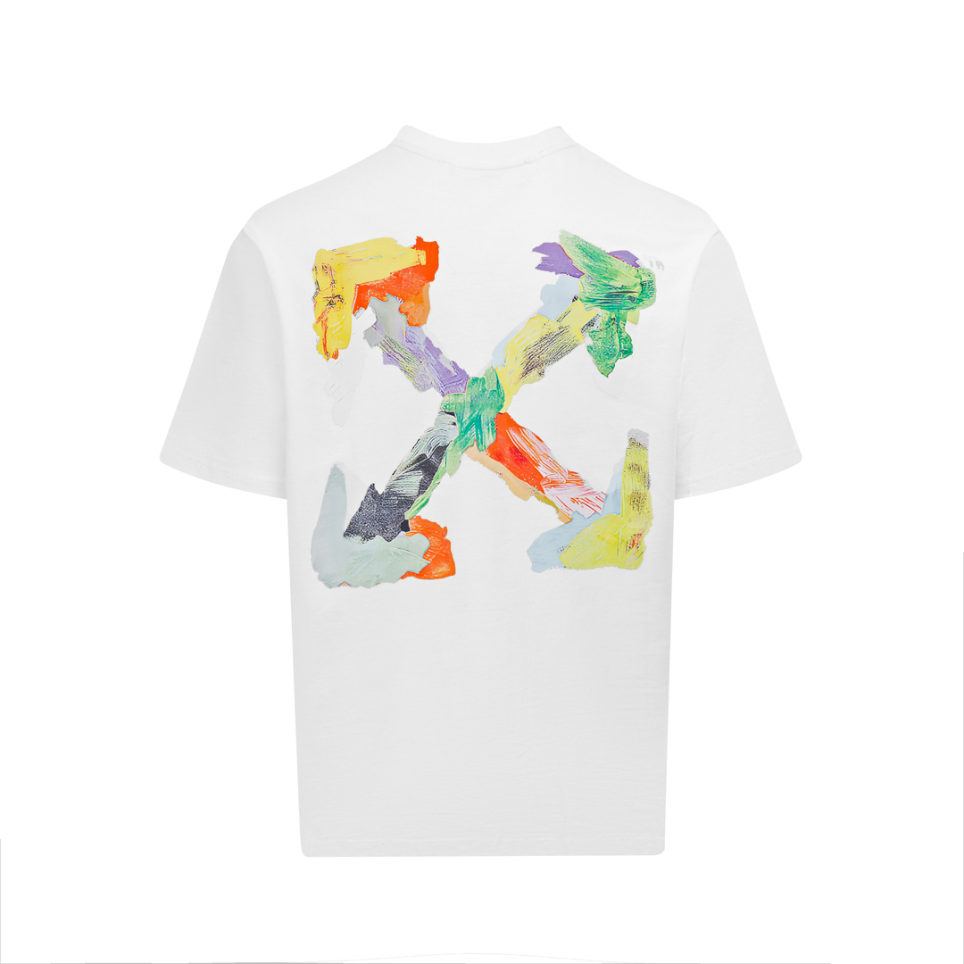 OFF-WHITE OW25ss环保手绘涂鸦印花短袖Tee 