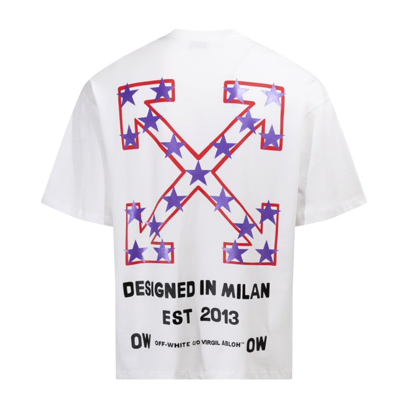 OFF-WHITE OW25ss渐变五星箭头短袖Tee 