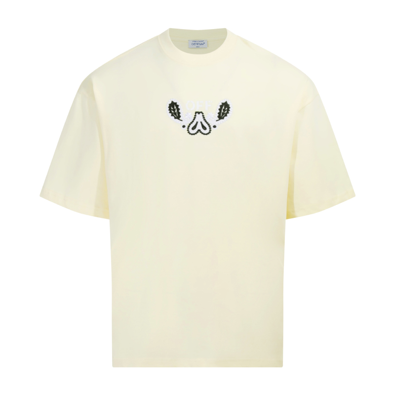 OFF-WHITE  OW25ss猪鼻腰果花重磅刺绣短袖Tee 