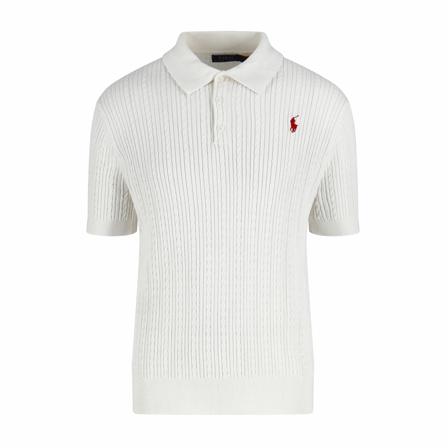 Ralph Lauren拉夫劳伦绞花编结Polo领针织