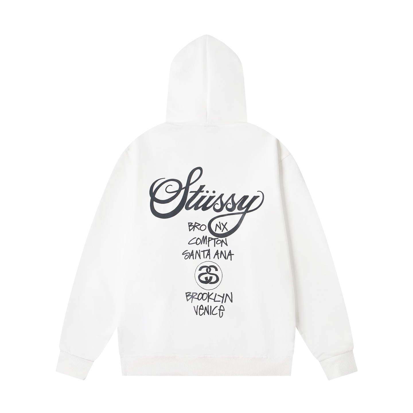 （重磅高品质 区别市场通货） Stussy 斯图西 世界巡游系列 World Tour Hoodie 字母印花套头连帽美式复古卫衣