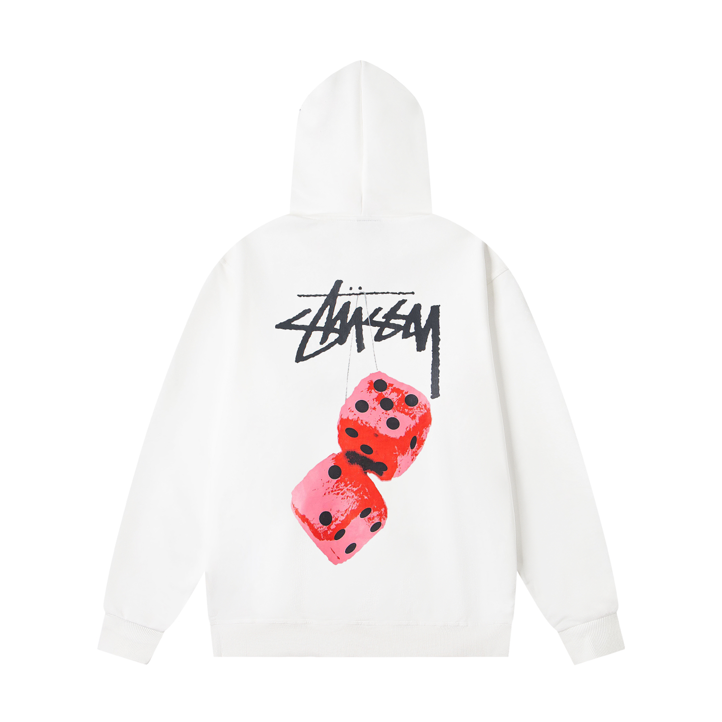 （重磅高品质 区别市场通货） Stussy  斯图西 骰子系列 Fuzzy Dice Tee 骰子logo印花连帽美式复古卫衣 