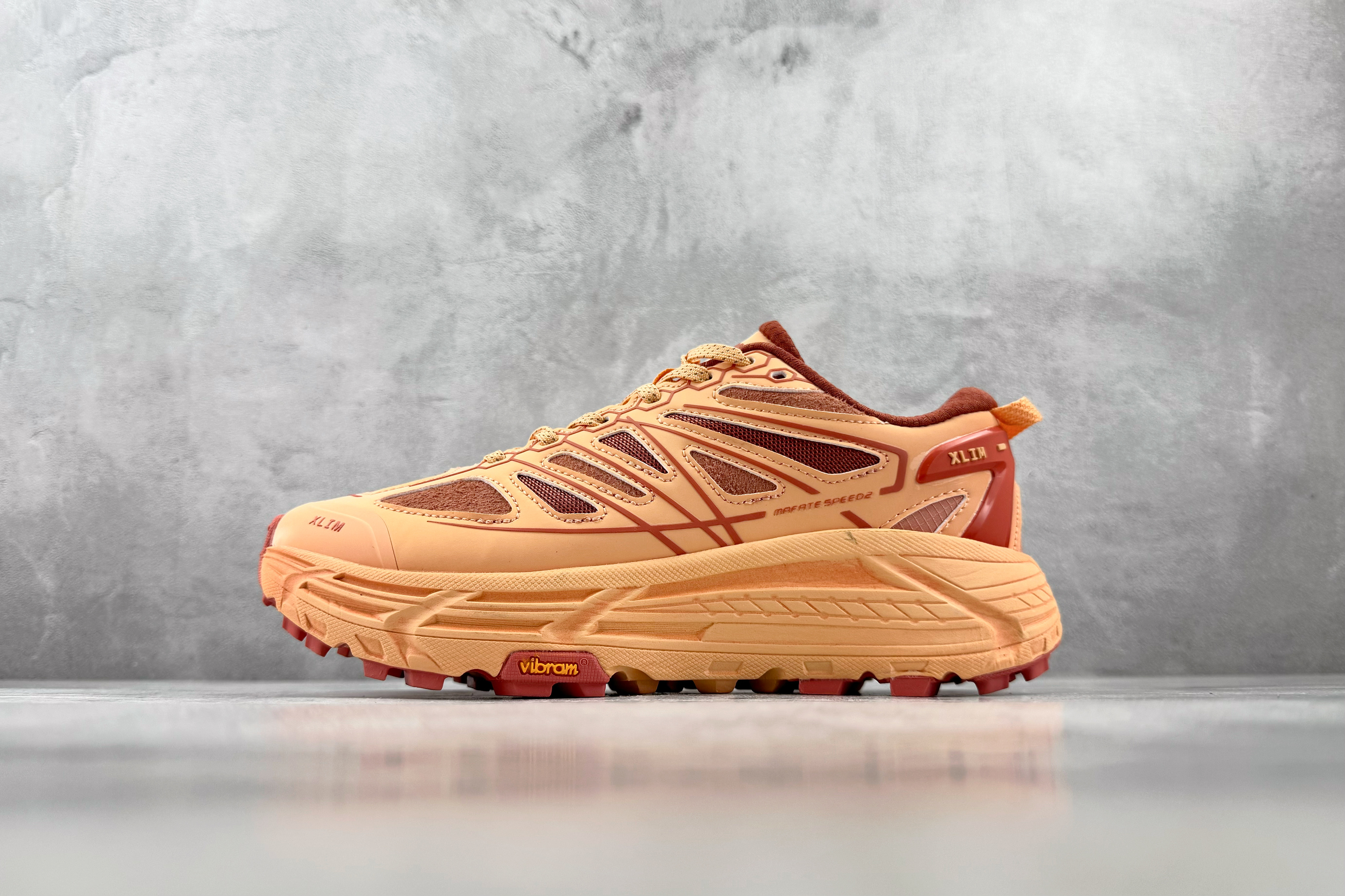 HOKA ONE ONE × Xlim Mafate Speed 2 TS 陶土粉  货号：1181770-PCHD 
