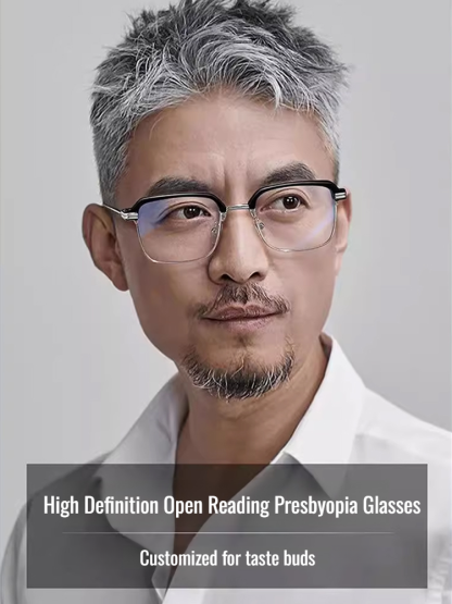 Business men's highdefinition farsighted black technology glasses